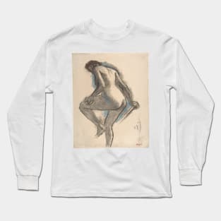 Bather Sponging Her Knee Long Sleeve T-Shirt